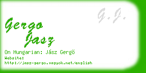 gergo jasz business card