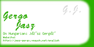 gergo jasz business card